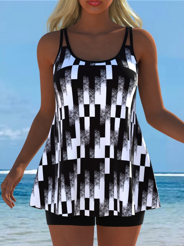Swimwear - ملابس سباحة تانكيني جديدة، طقم تانكيني